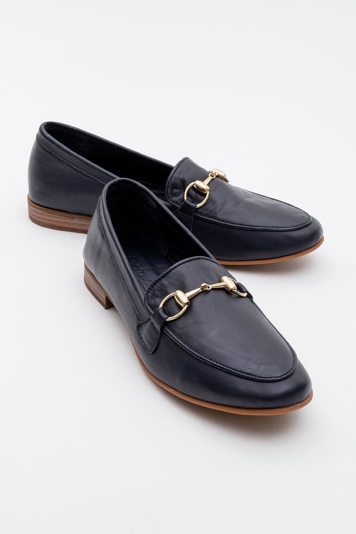 Рори Лоферы с кожаной отделкой Forever & Always Shoes, темно-синий