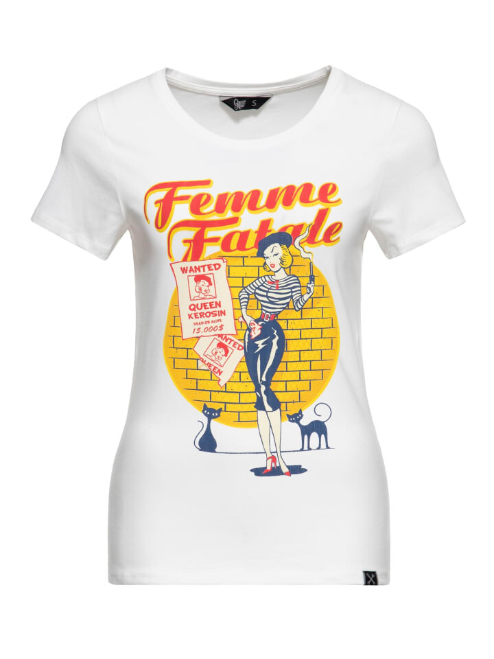 

Футболка Queen Kerosin Femme Fatale, белый