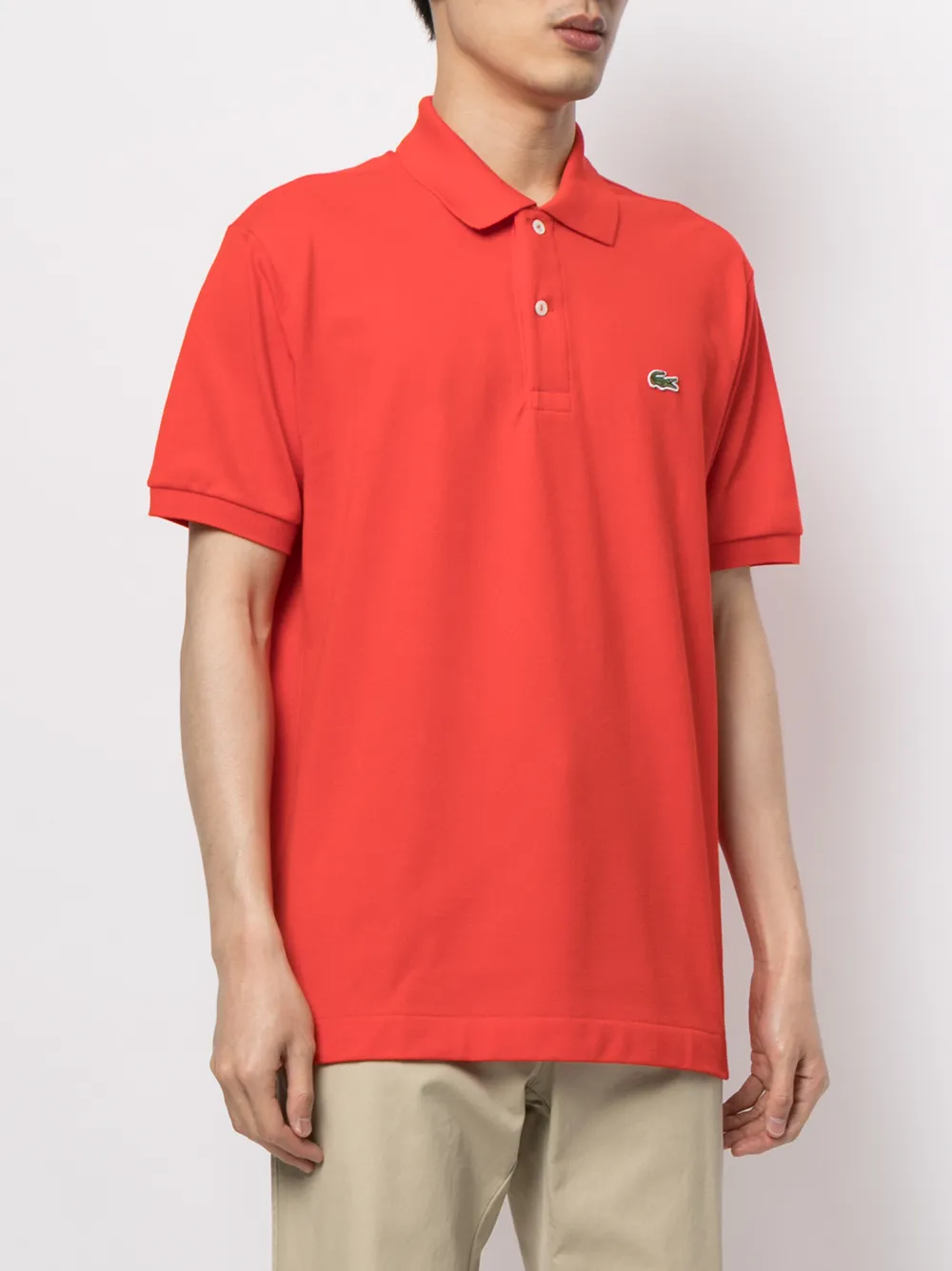 Рубашка поло с аппликацией-логотипом Lacoste, красный — фото 3