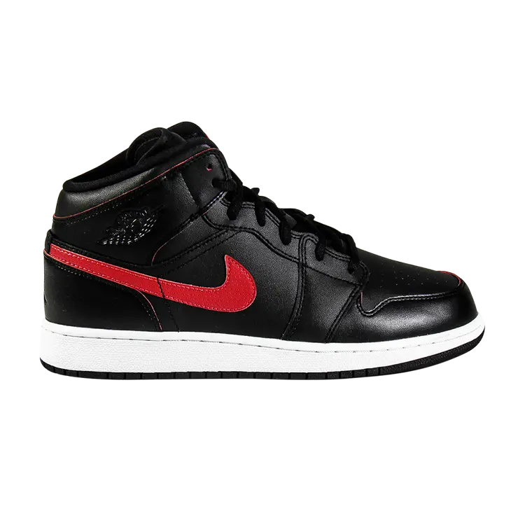 

Кроссовки Air Jordan 1 Retro Mid GS 'Black Gym Red', черный