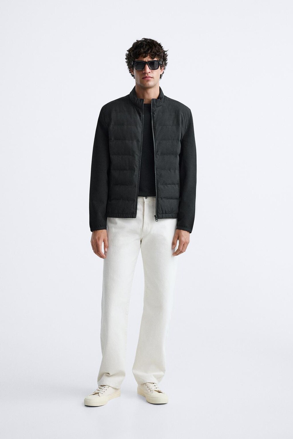 

Легкая стеганая куртка ZARA, черный