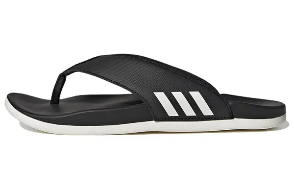 Тапочки adilette комфорт шлепки Adidas, черный — фото 2