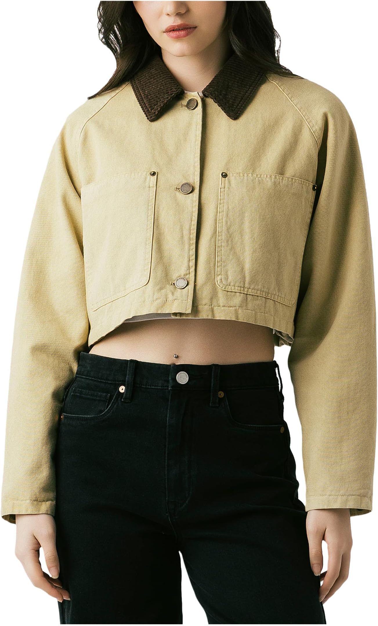 

Куртка Blank NYC Breaking Camp Cropped Twill Jacket, бежевый