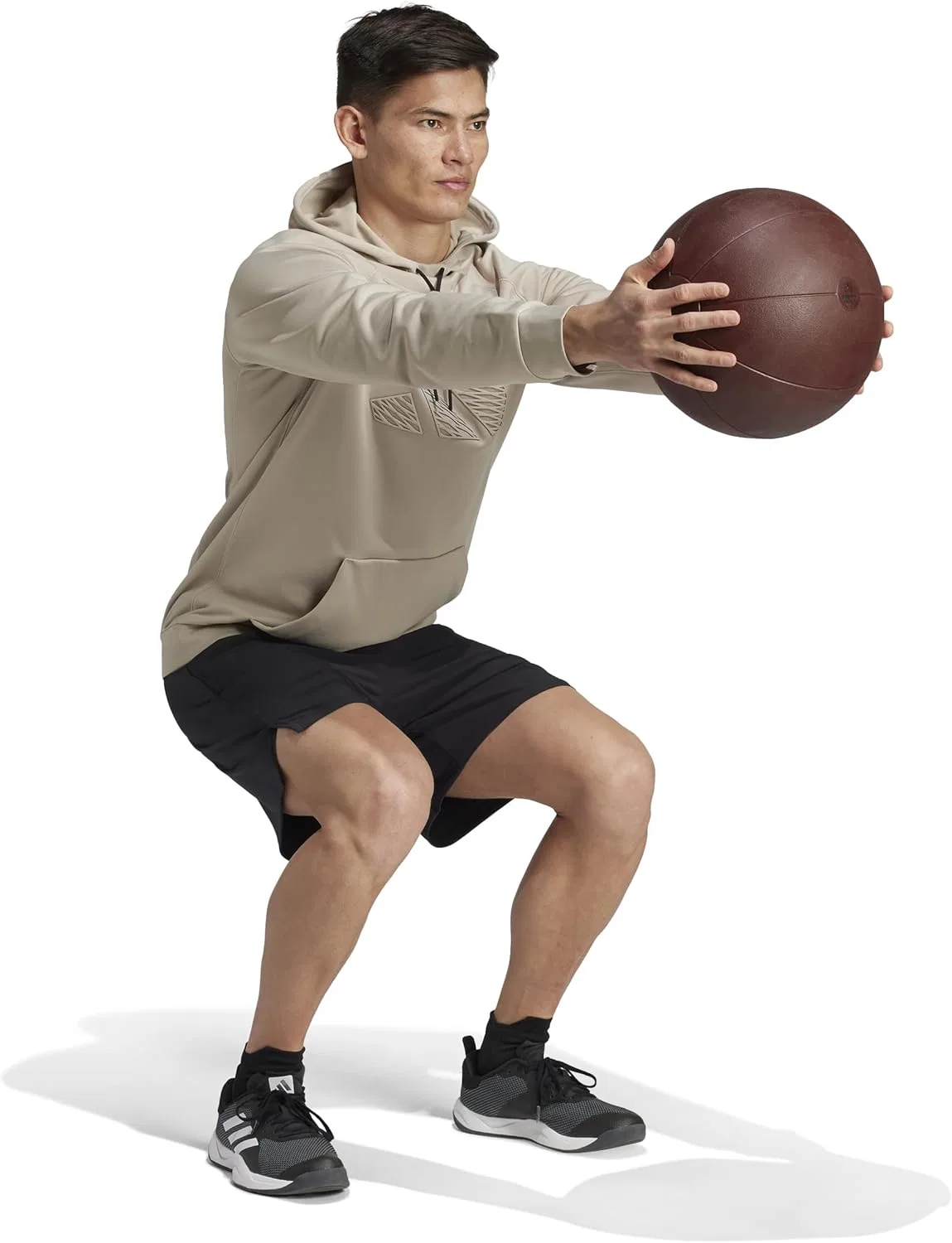 Толстовка Adidas Men's Game And Go Training Big Logo, бежевый — фото 2
