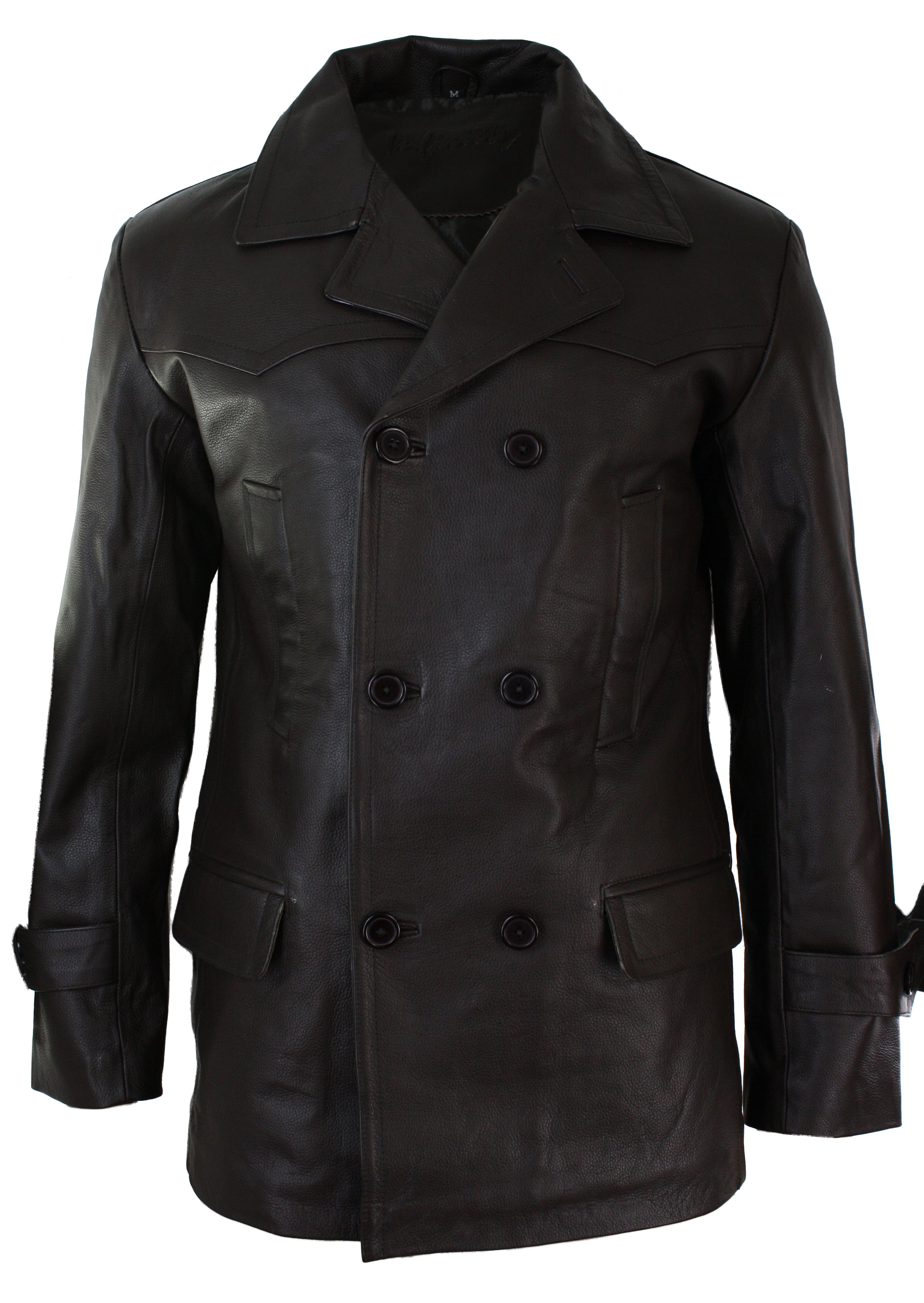 

Двубортная кожаная куртка Кригсмарине 3/4 TruClothing, коричневый