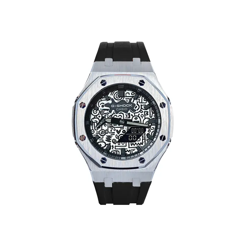 

Унисекс часы CASIO серии с двойным дисплеем (жидкокристаллическим/аналоговым), 48,5 мм, черные