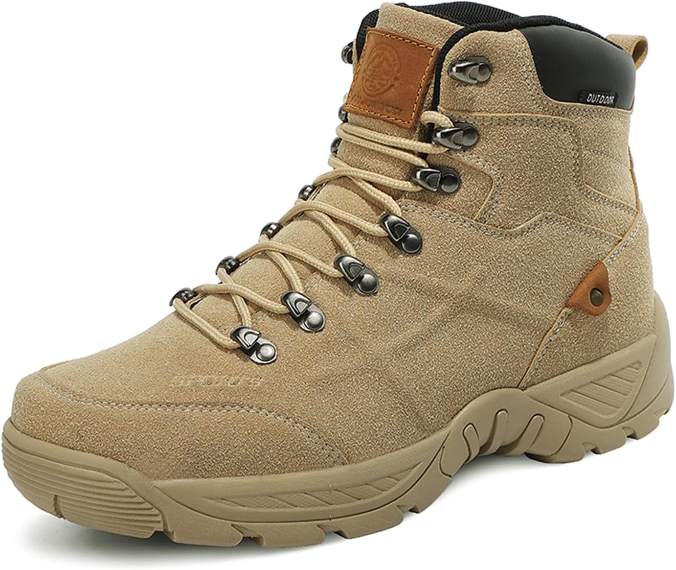 

Водонепроницаемые походные ботинки средней высоты для мужчин, легкие для треккинга и прогулок на открытом воздухе Betoosen, бежевый