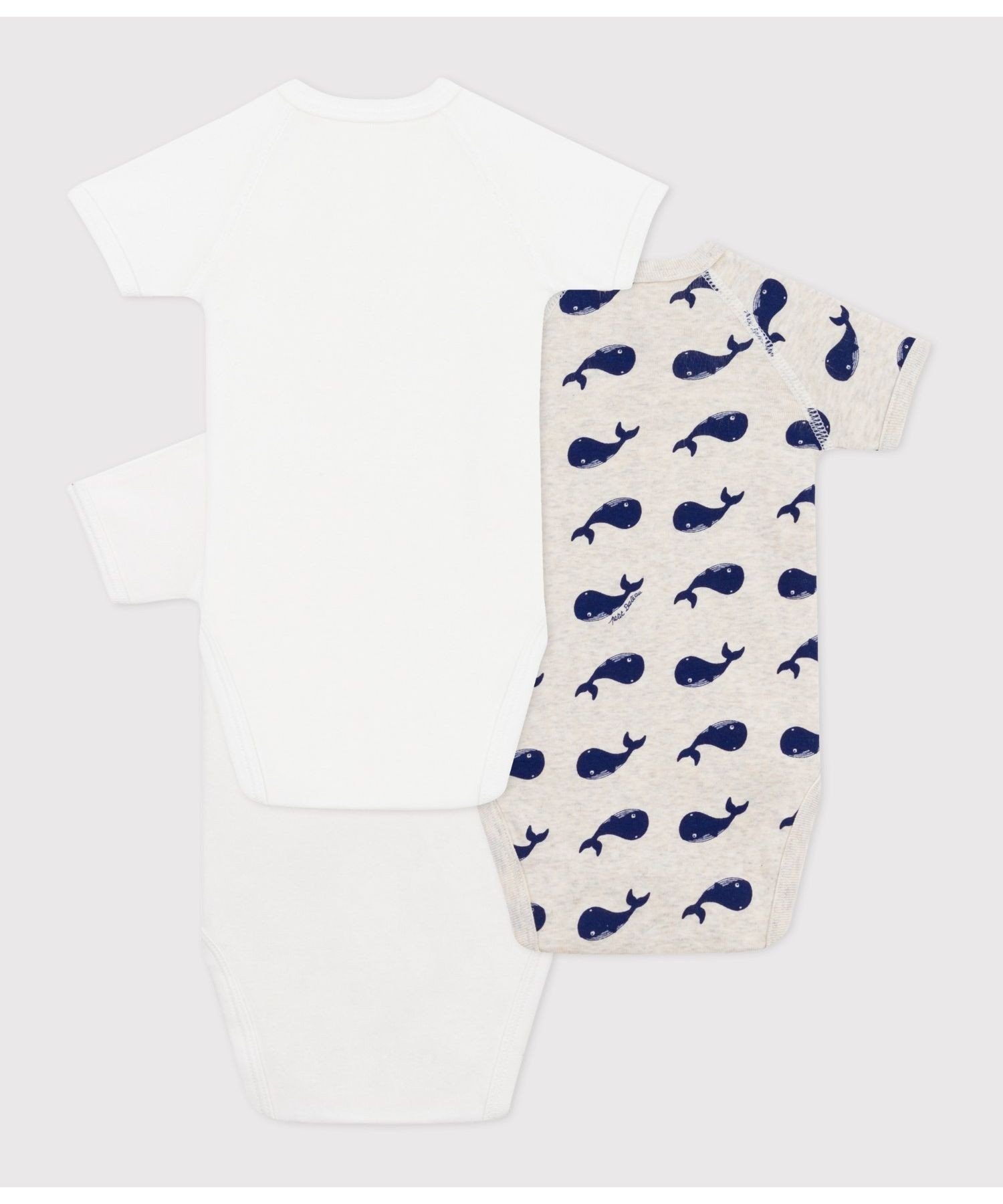 Комплект из трех предметов: боди с короткими рукавами PETIT BATEAU, Multicolor 1 — фото 2