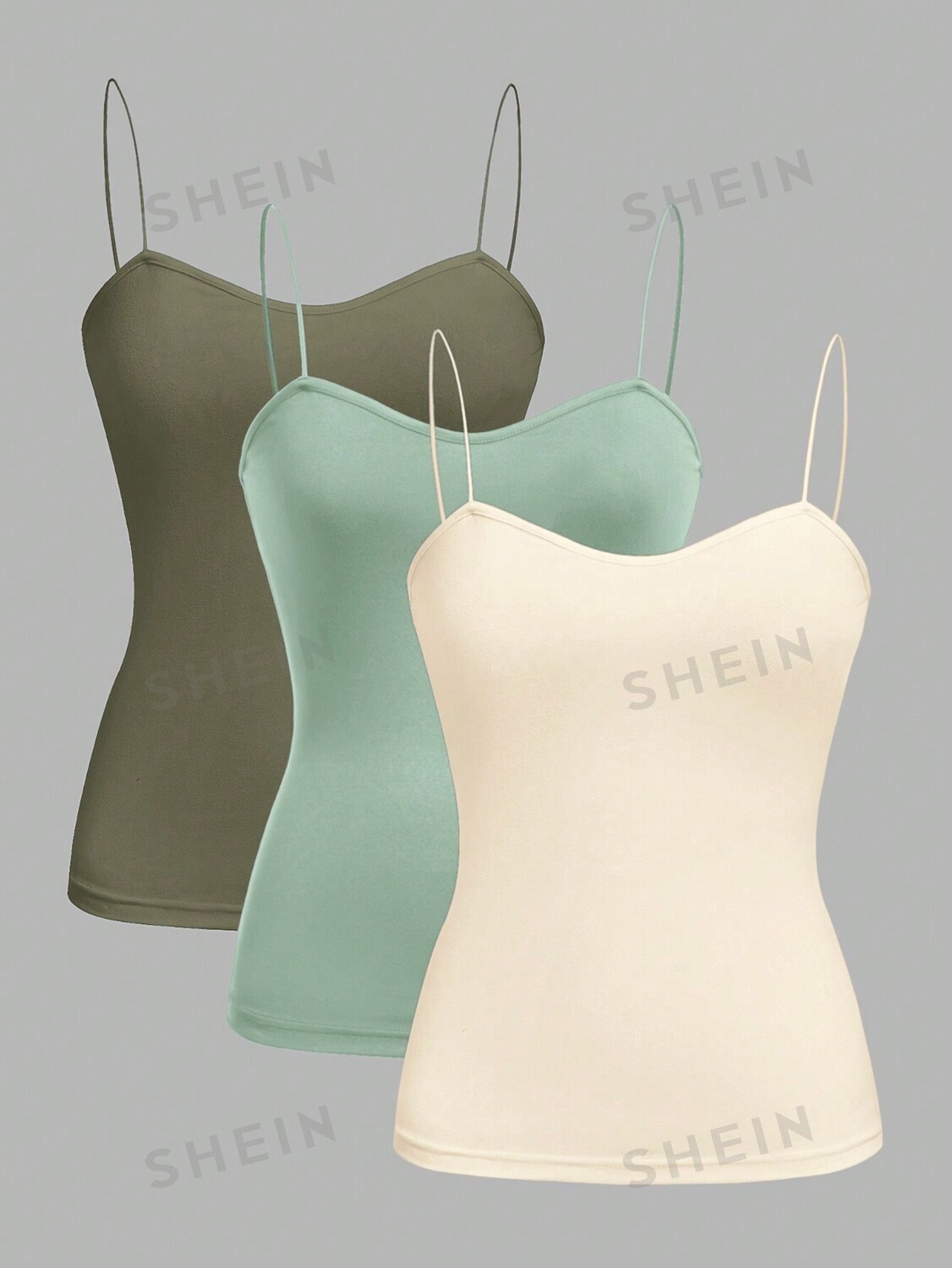 

Майка обтягивающая Shein Ezwear женская, 3 штуки