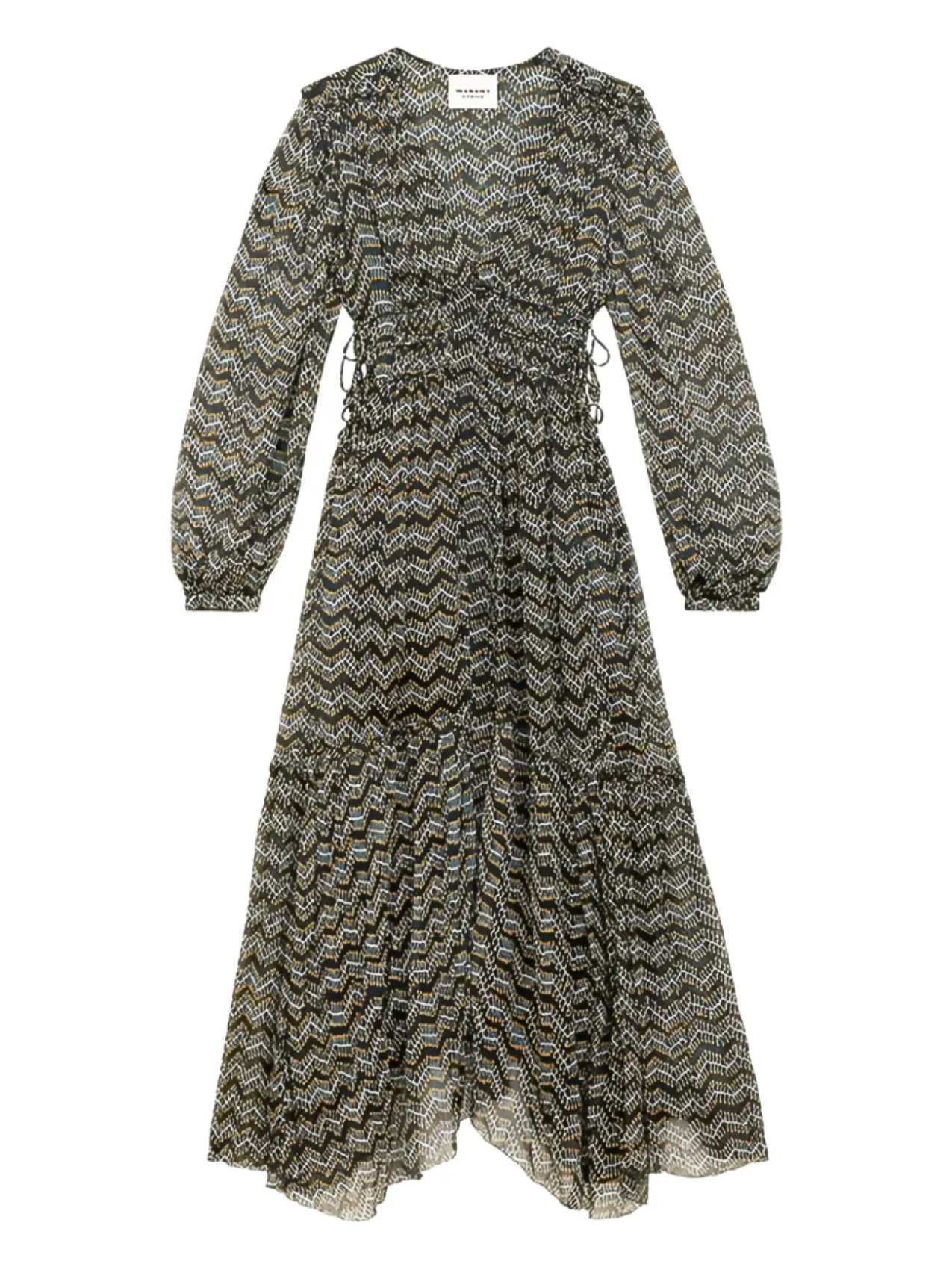 

Платье с графическим принтом ISABEL MARANT, черный
