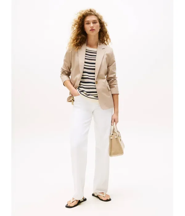 Элегантный жакет slim fit Tommy Hilfiger, бежевый — фото 2