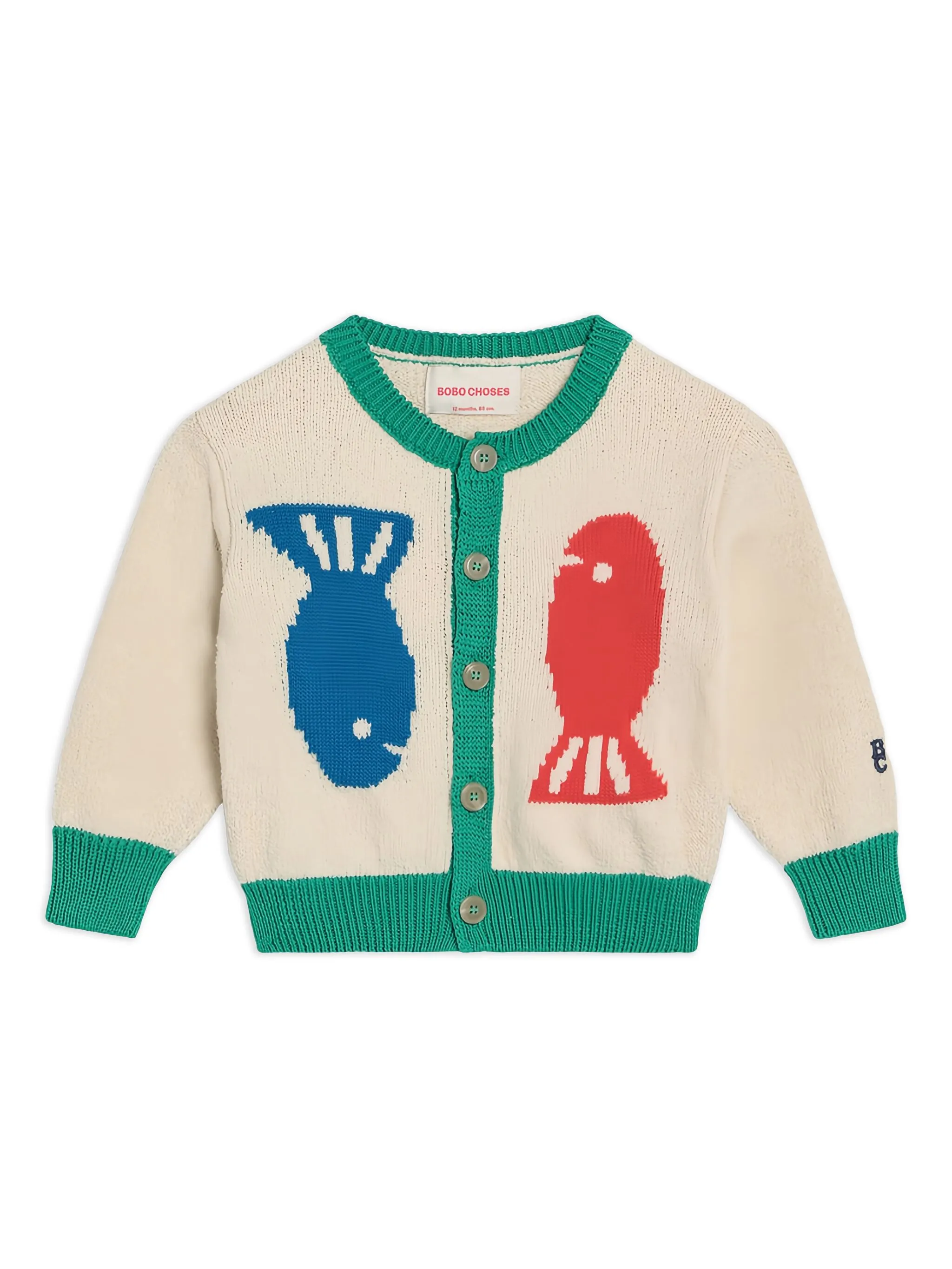 

Кардиган с узором Bobo Choses, белый