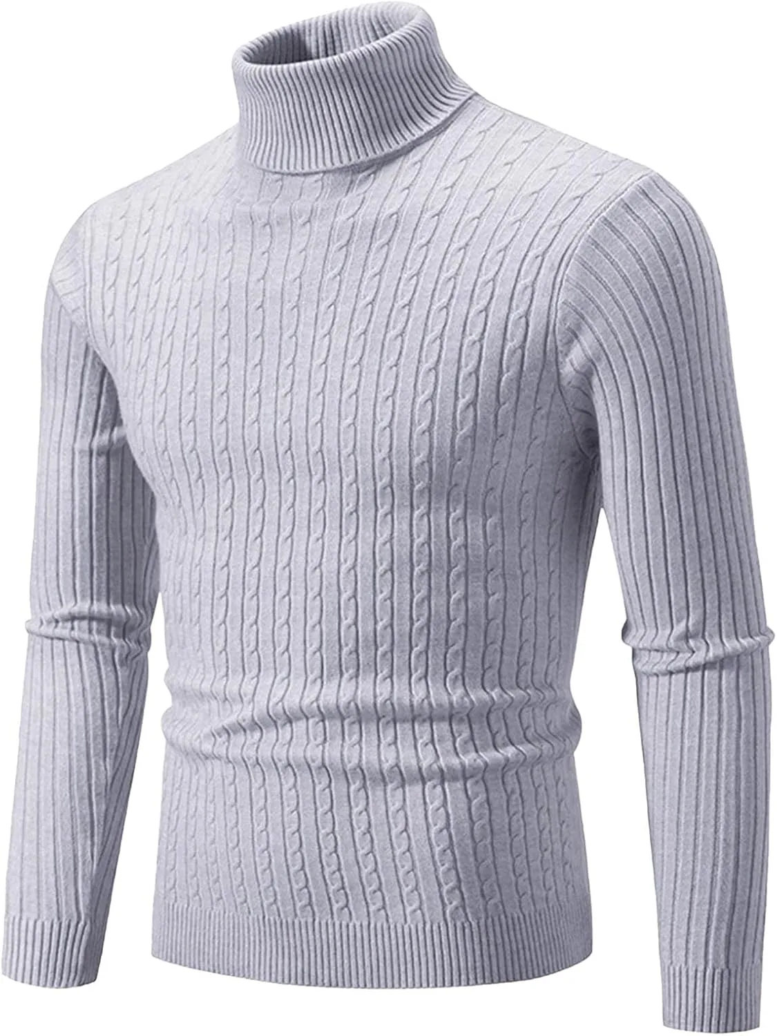 

Мужской свитер Slim Fit водолазка Casual Twisted Knitted