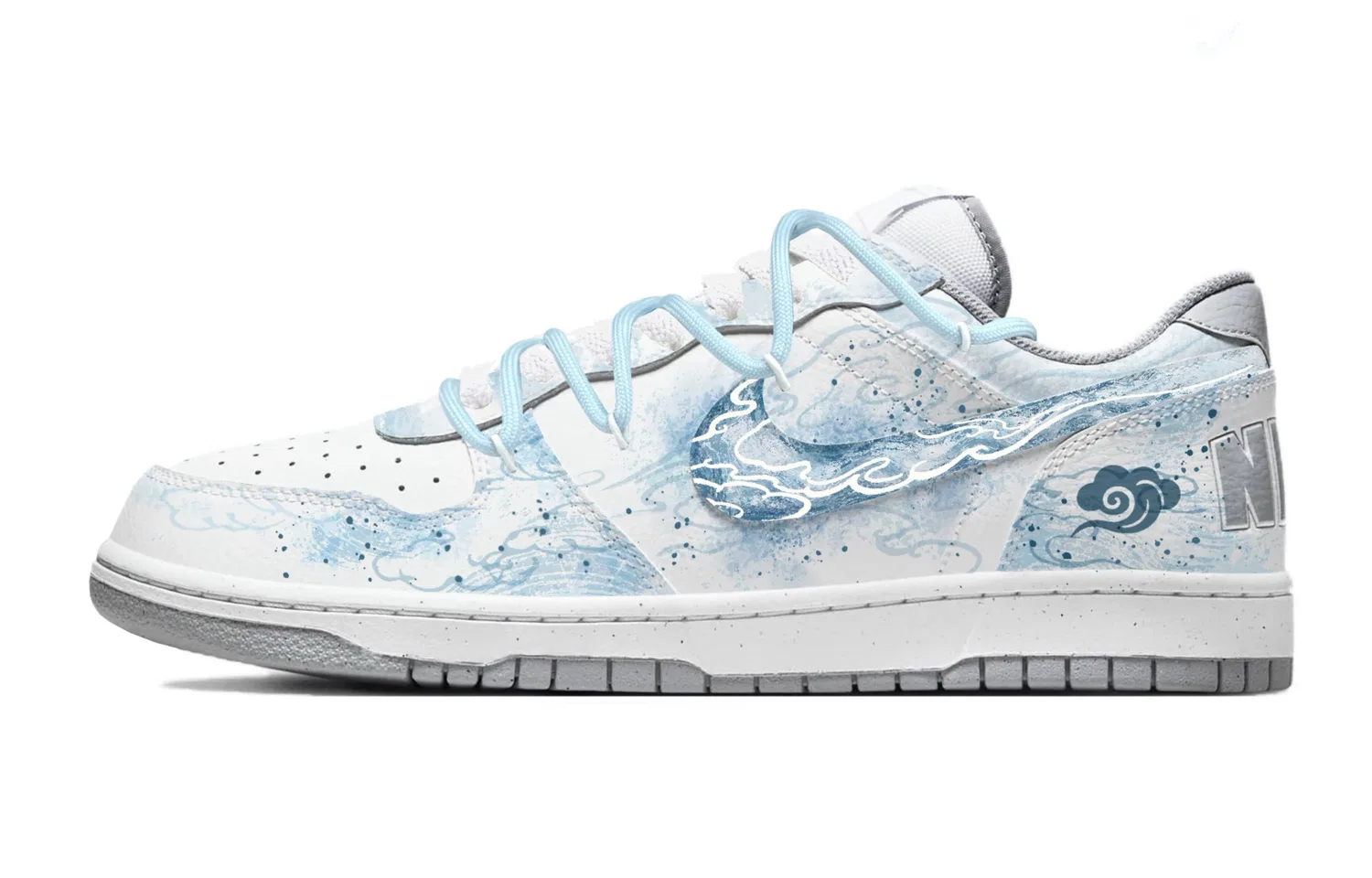 Кроссовки скейтбордические Nike Big Low синие — фото 3