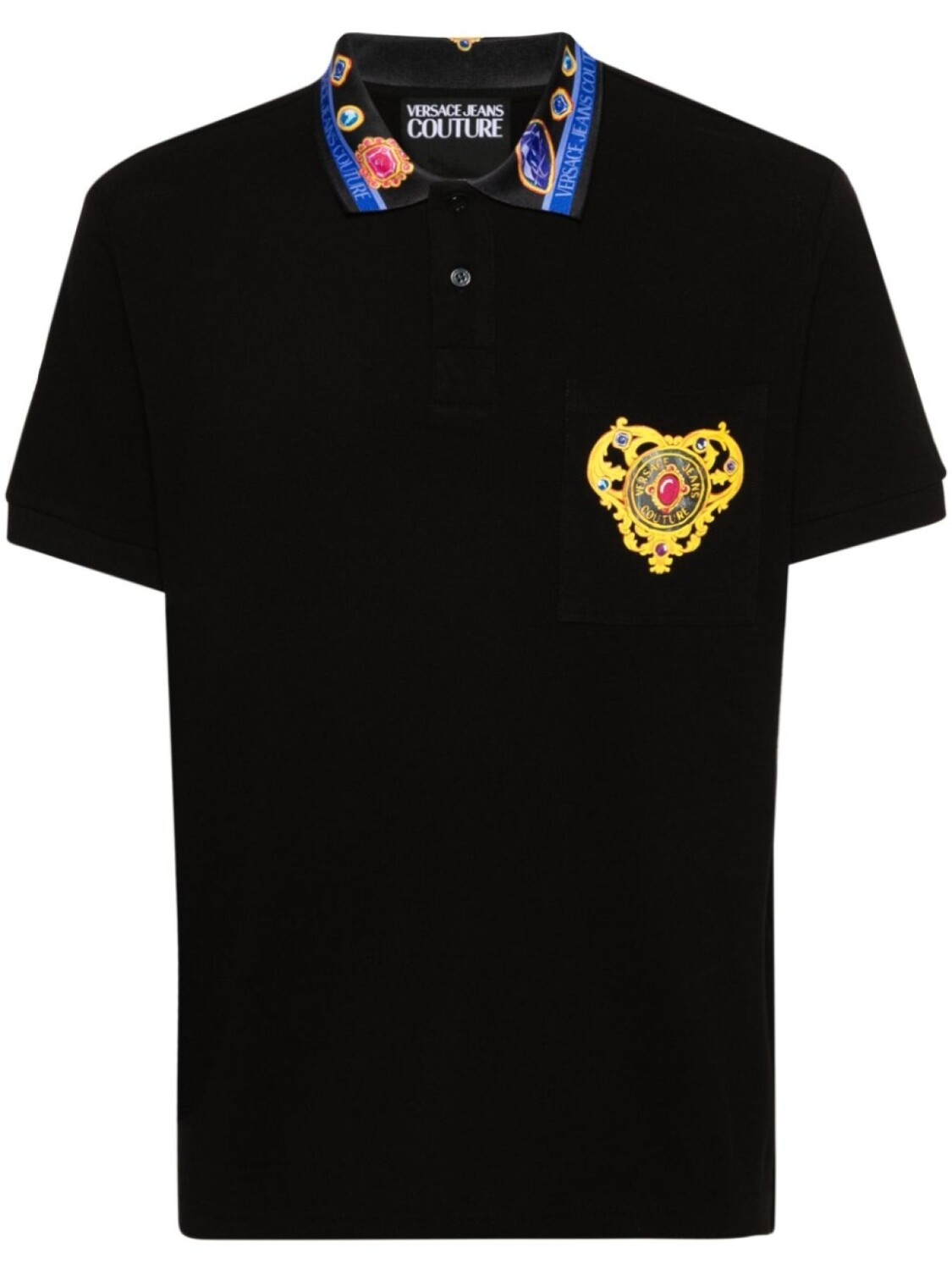 

Рубашка поло Heart Couture Versace Jeans Couture, черный