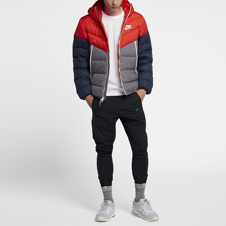 Nike Мужскый пуховик красно-синий разноцветный, Red Blue Multicolor — фото 4