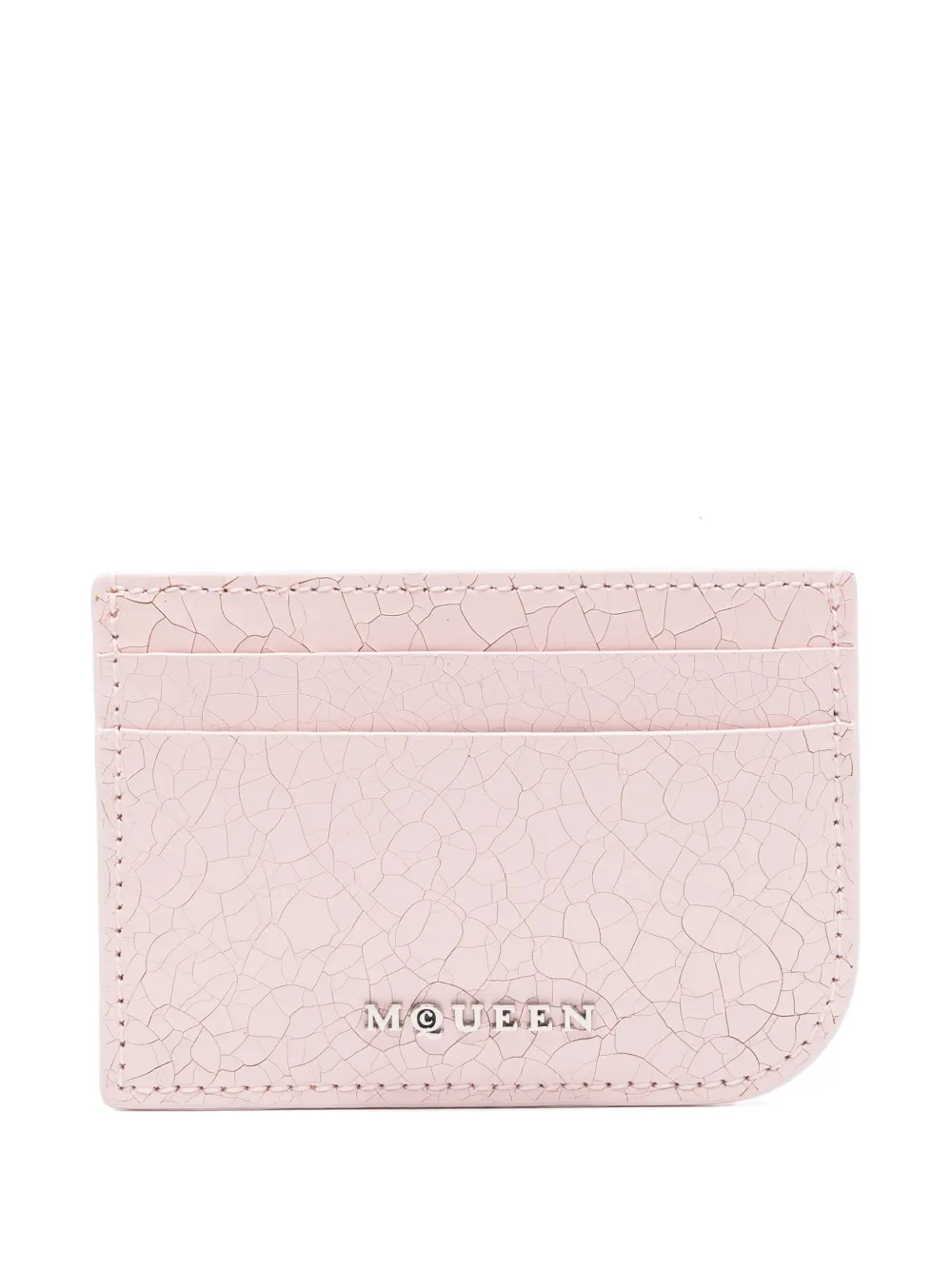 

Кардхолдер с эффектом кракле Alexander McQueen, розовый