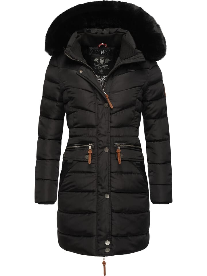 

Пуховик Navahoo, цвет black with black fur