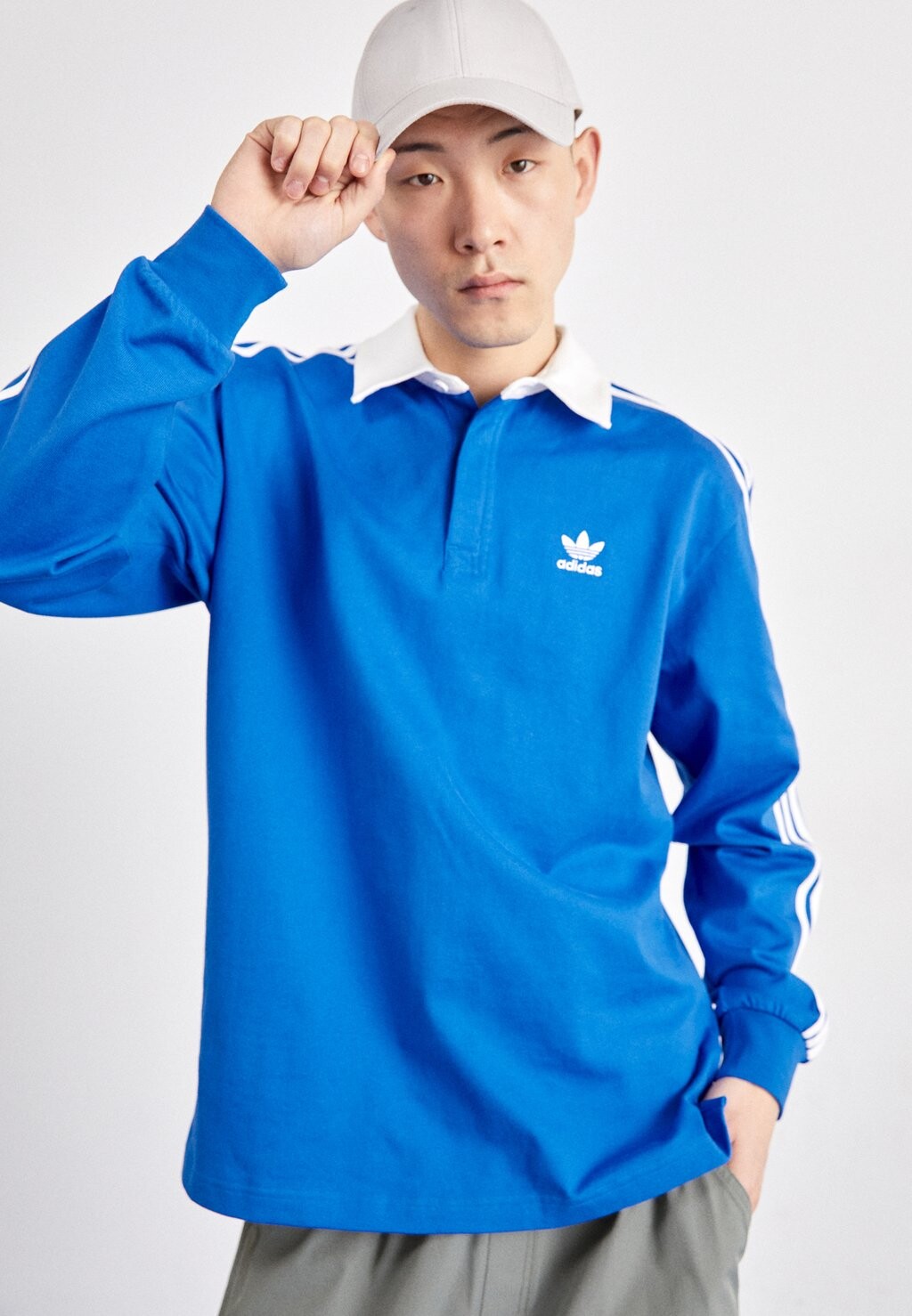 

Топ с длинными рукавами Rugby adidas Originals, синий