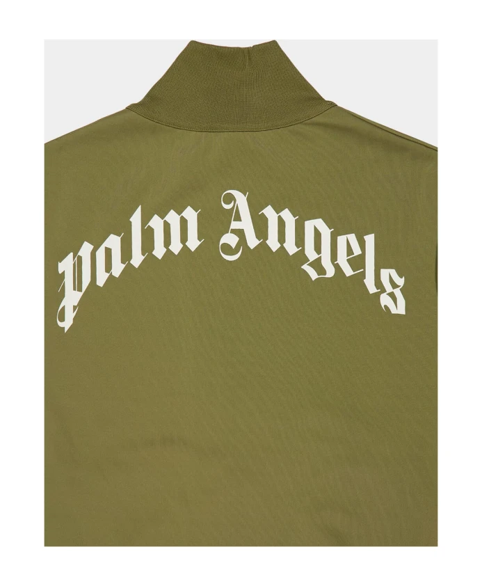 Спортивная куртка с изогнутым логотипом на спине. Palm Angels, зеленый — фото 4