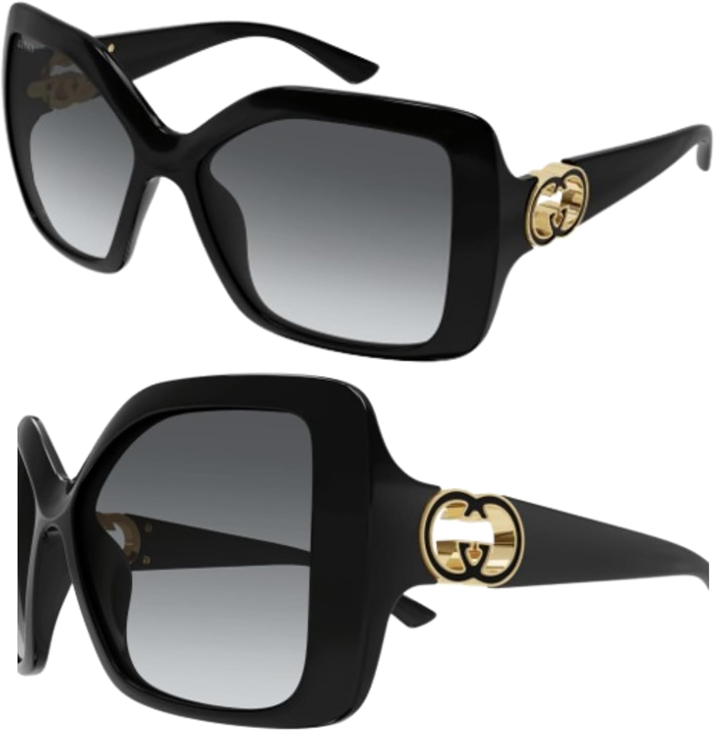 

Солнцезащитные очки Gucci GG2015S с обтекаемой формой и логотипом GG, выполненным в стиле "переплетенные буквы G", в комплекте с роскошным набором для очков, Black Frame | Grey Lens