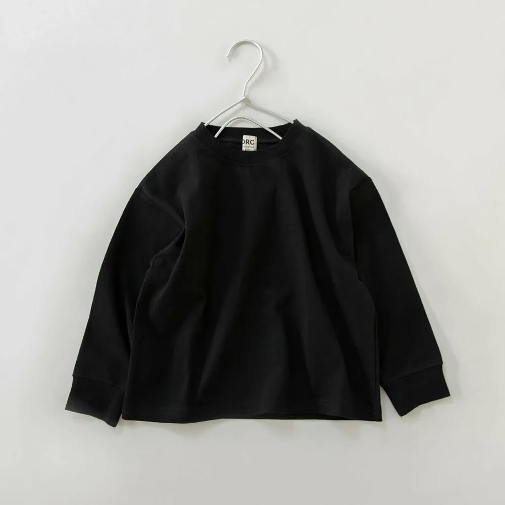 Свободная однотонная футболка с длинными рукавами Branshes, black