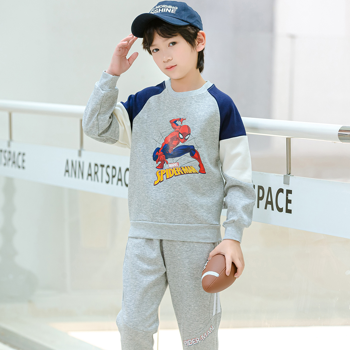 Повседневная спортивная одежда heather gray для детей 3-7 лет Disney, серый — фото 3