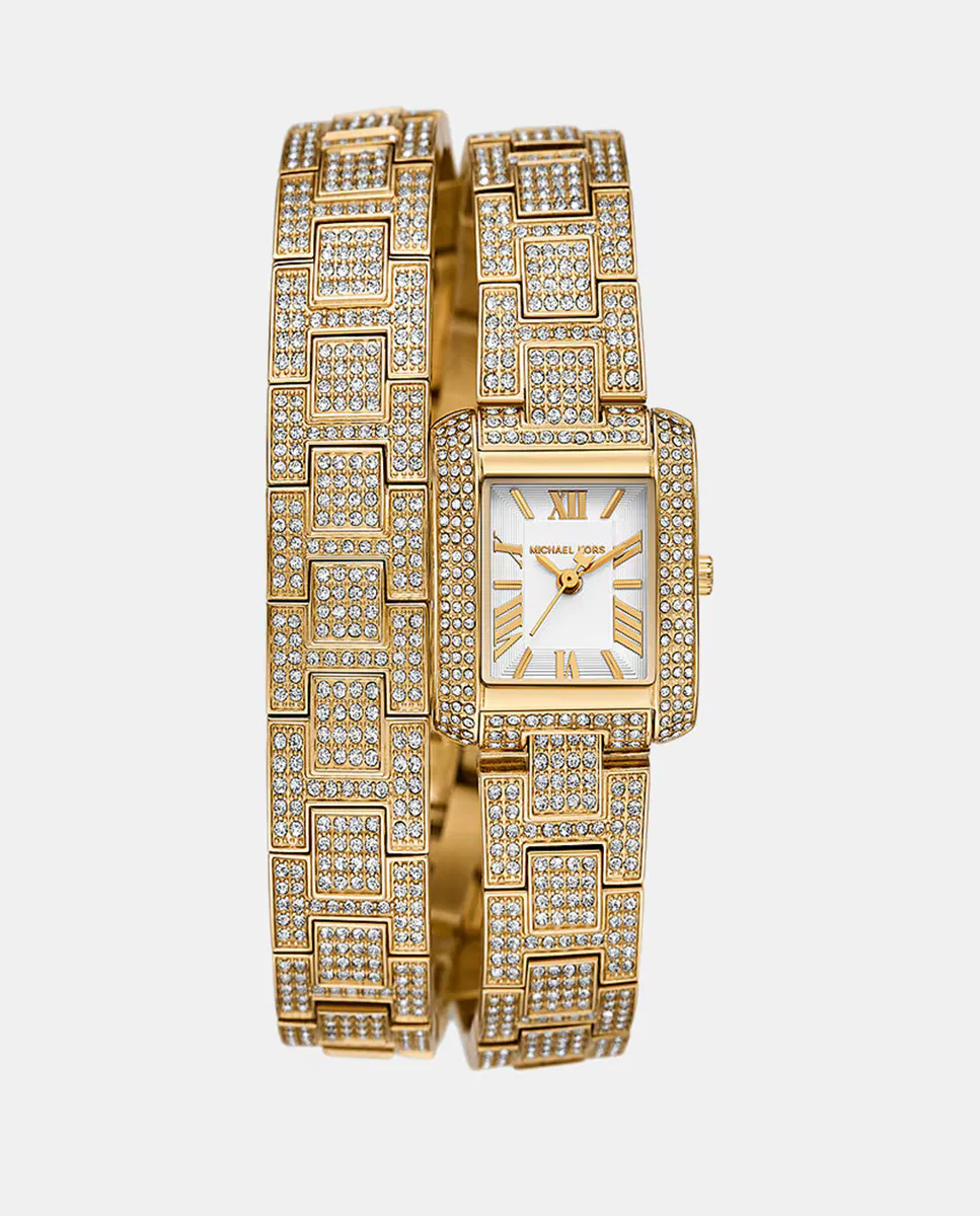

Женские часы MK4835 из золотой стали и кристаллов Michael Kors, золотой