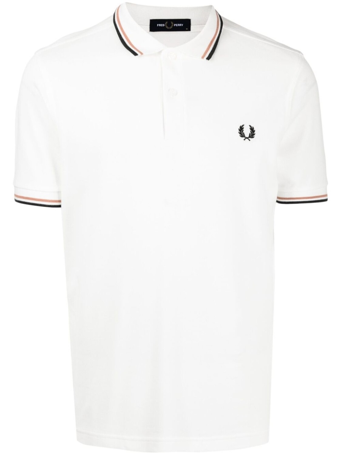 

Fred Perry рубашка поло с вышитым логотипом, белый