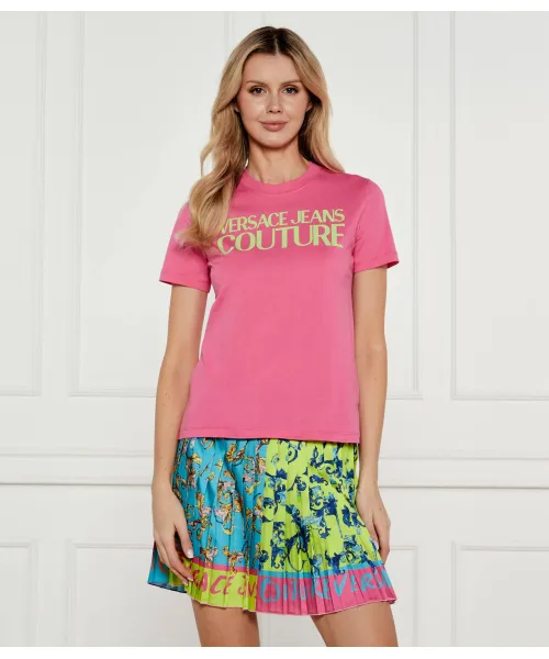 

Футболка Regular fit Versace Jeans Couture, розовый