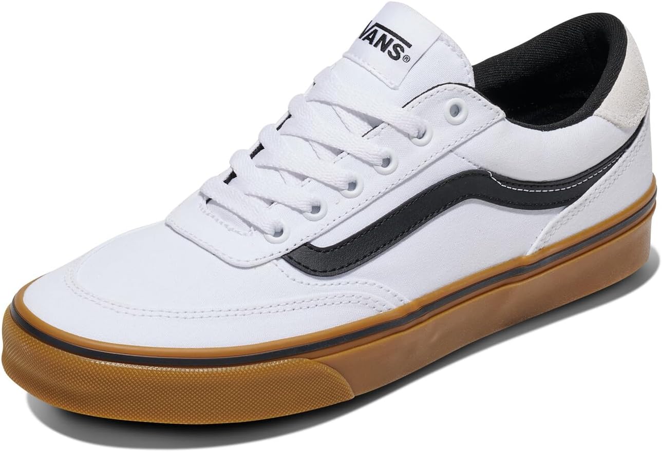 

Vans Mens Brooklyn Ls Shoe | Кроссовки Low-top для повседневной носки, прогулок, работы и моды, Canvas Gum White/Black