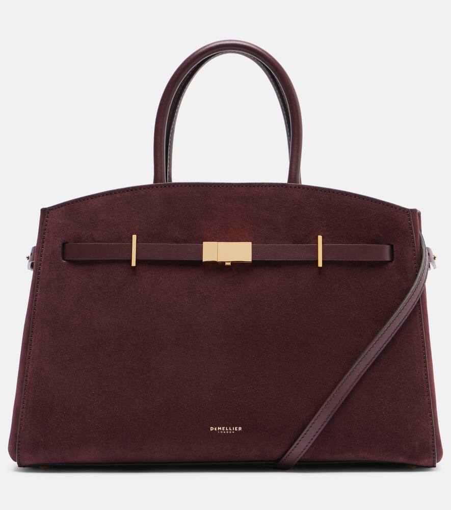 

Сумка-тоут Hudson Midi из замши DeMellier, Burgundy F02
