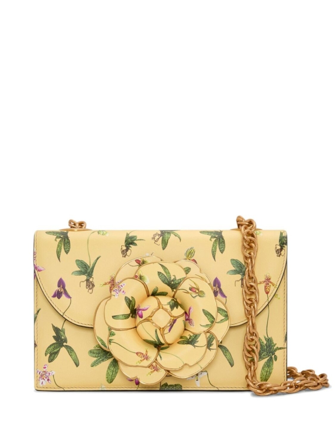 

Сумка TRO с принтом Orchid Oscar de la Renta, желтый