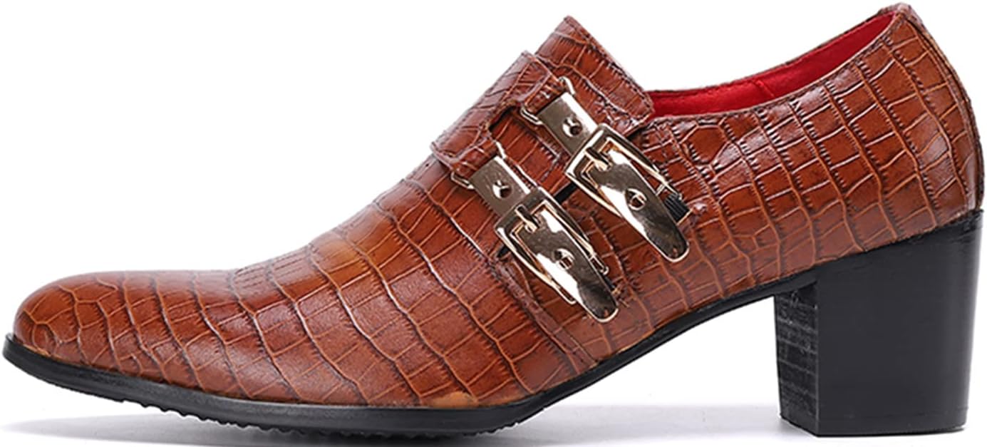Мужские лоферы Santimon Loafers, повседневные туфли на плоской подошве с двумя пряжками, коричневый — фото 3