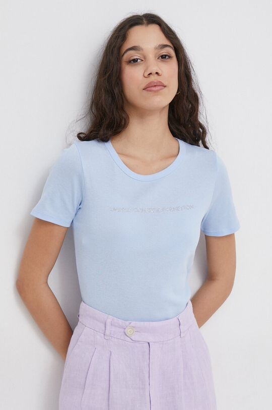 

Хлопковая футболка United Colors of Benetton, синий