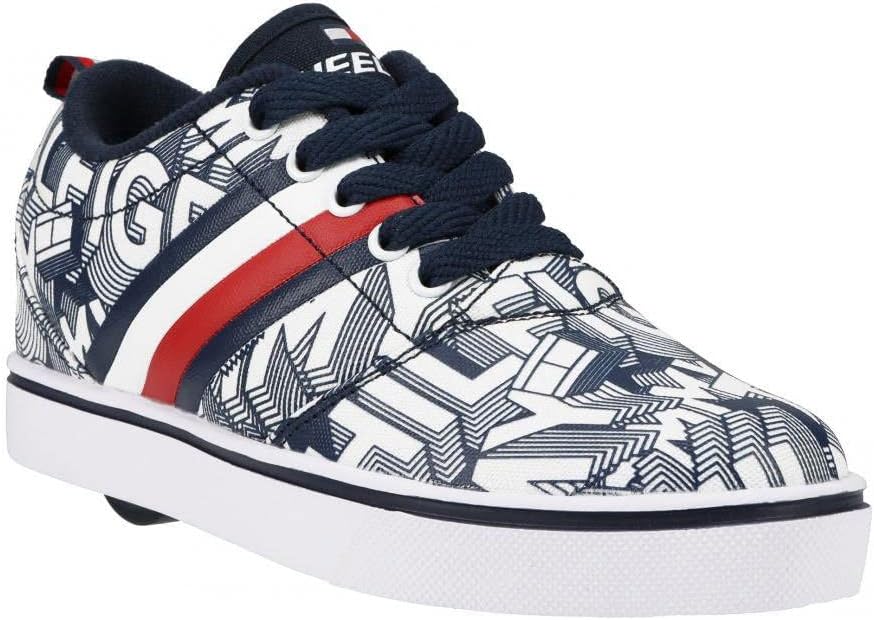 Детские роликовые кроссовки Heelys Pro 20 Prints (для малышей, детей постарше и взрослых), белый/синий/темно-синий — фото 3