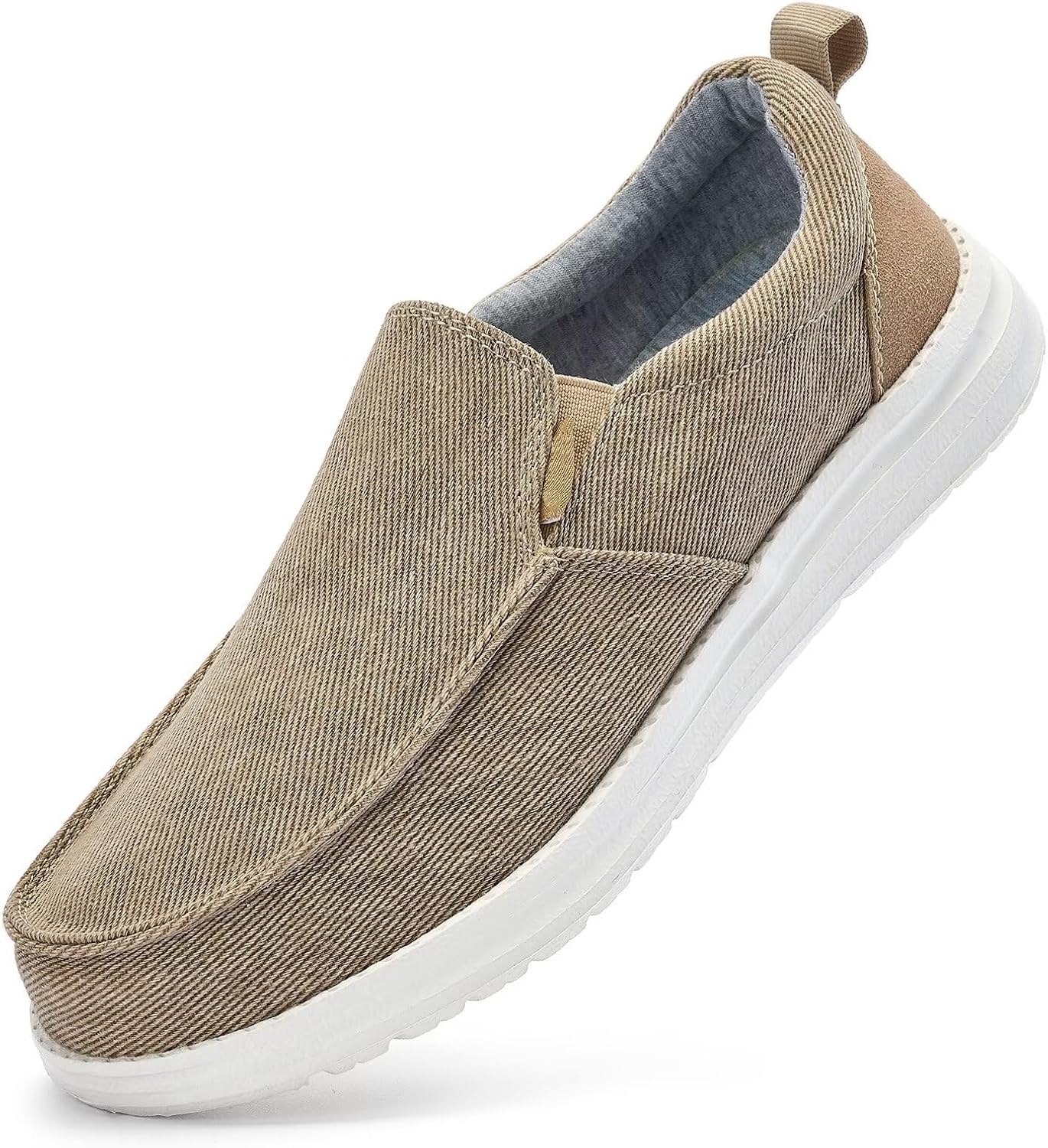 

Мужские слипоны RYIKA без шнурков, широкие, повседневные, из холщового материала, мужские мокасины, легкие нескользящие прогулочные туфли, мягкие кроссовки, хаки