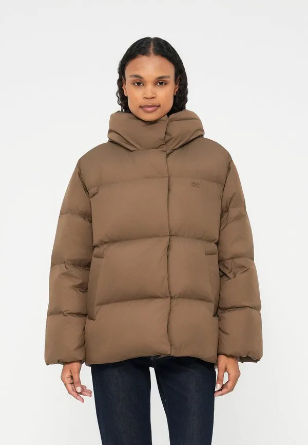 Водоотталкивающая пуховая куртка-накидка, зимняя куртка Tommy Hilfiger, Nordic Taupe