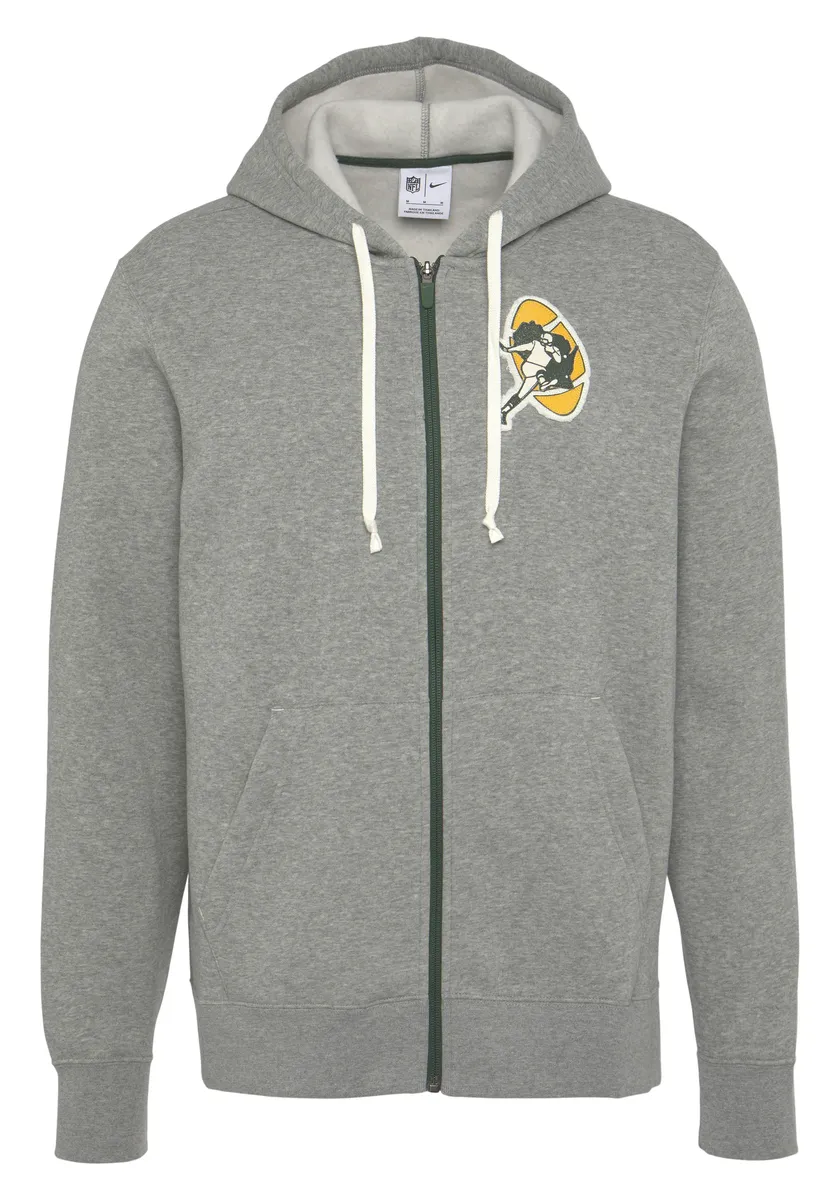 

Толстовка Nike с капюшоном "GREEN BAY PACKERS FZ HISTORIC LIFESTYLE HOODIE", серый