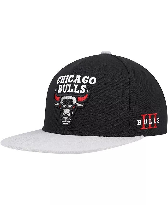 

Мужская черно-серая кепка Chicago Bulls Core Snapback Mitchell & Ness, черный