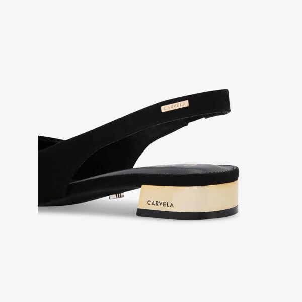 Туфли-Лодочки Amelia из искусственной кожи с открытой пяткой Carvela, черный — фото 3