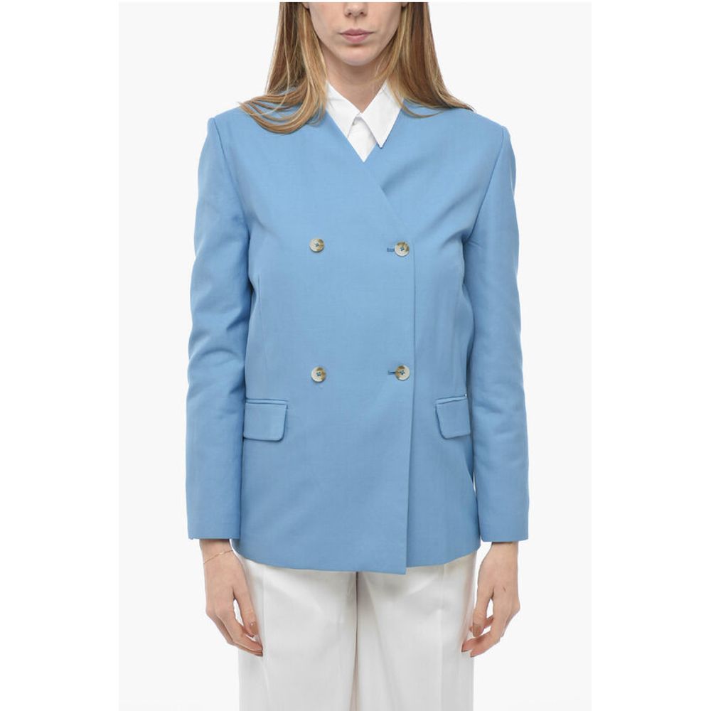 

Куртки и пальто из светло-голубой вискозы Loulou Studio, Light Blue