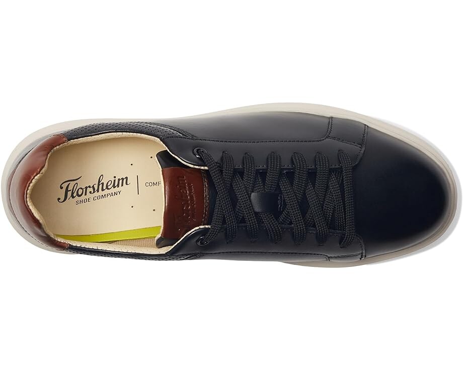 Кроссовки Florsheim Social Lace To Toe Sneakers, цвет Black/White Sole — фото 2