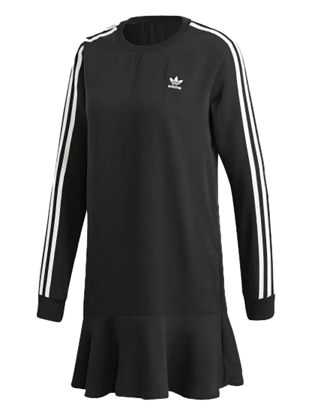Платье с длинными рукавами Adidas, черный