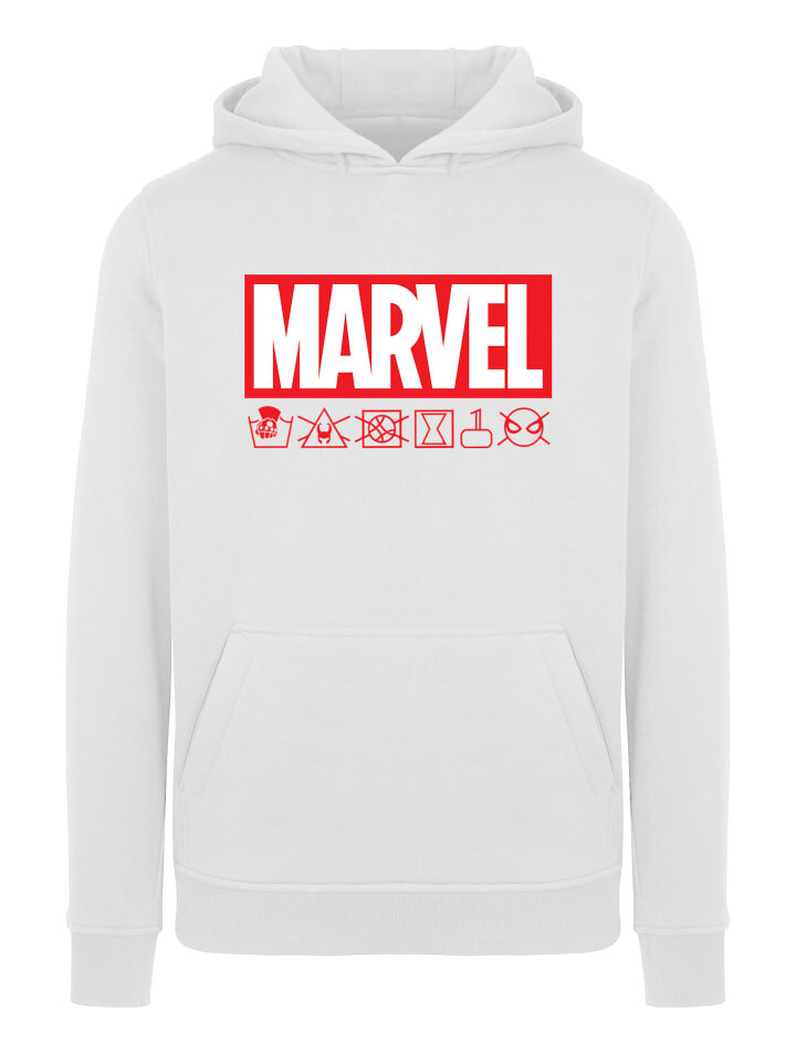 

Пуловер F4NT4STIC Marvel Logo Wash Care Symbols, белый