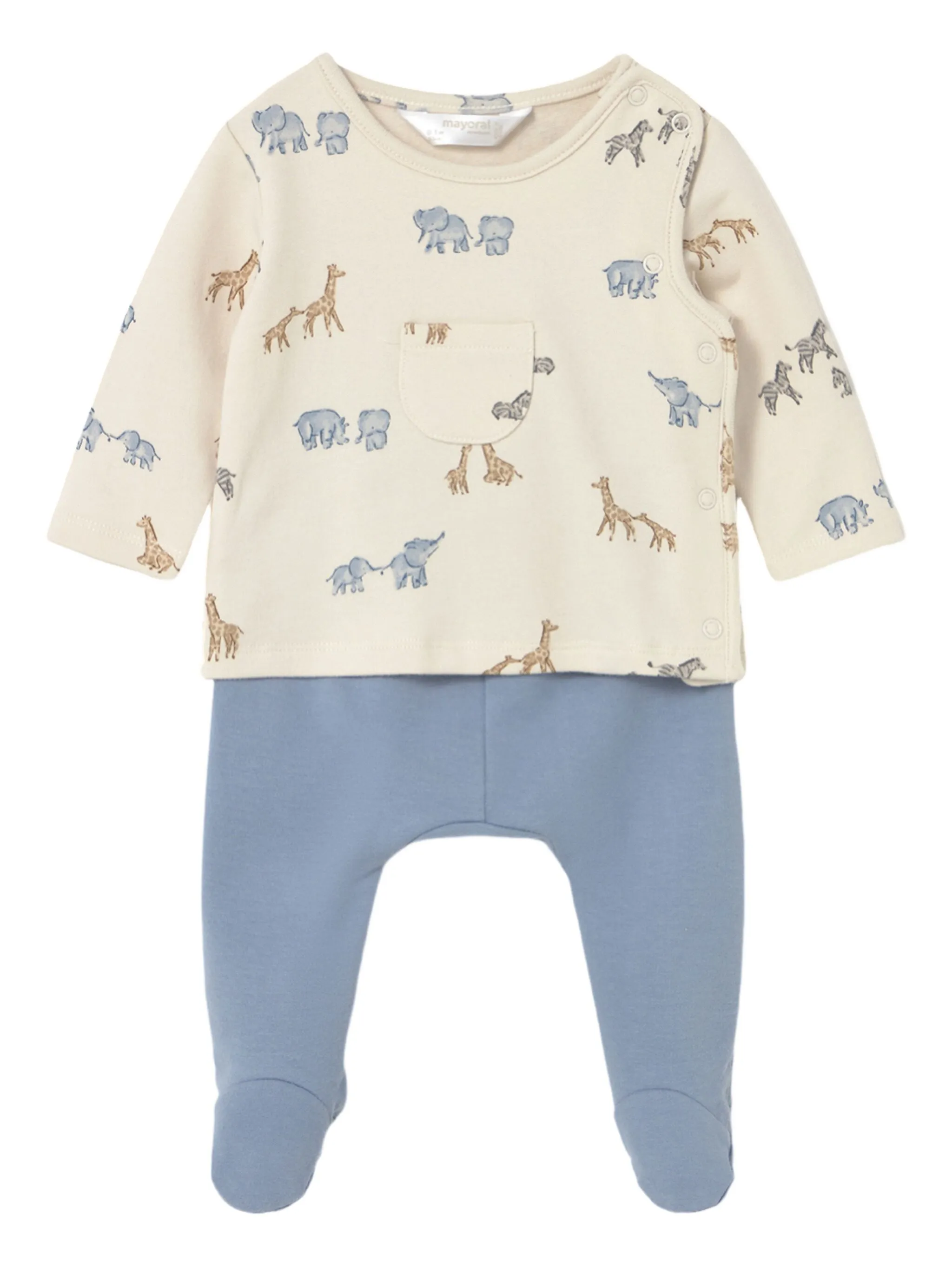 

Комплект из толстовки и кармана с принтом Mayoral, нейтральный