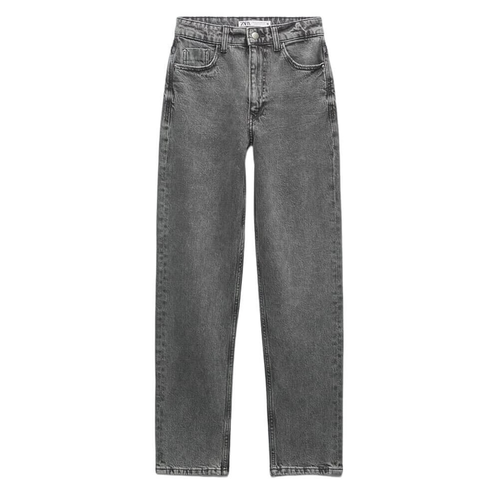 

Джинсы женские c высокой посадкой Zara Z1975 Mom-fit, серый
