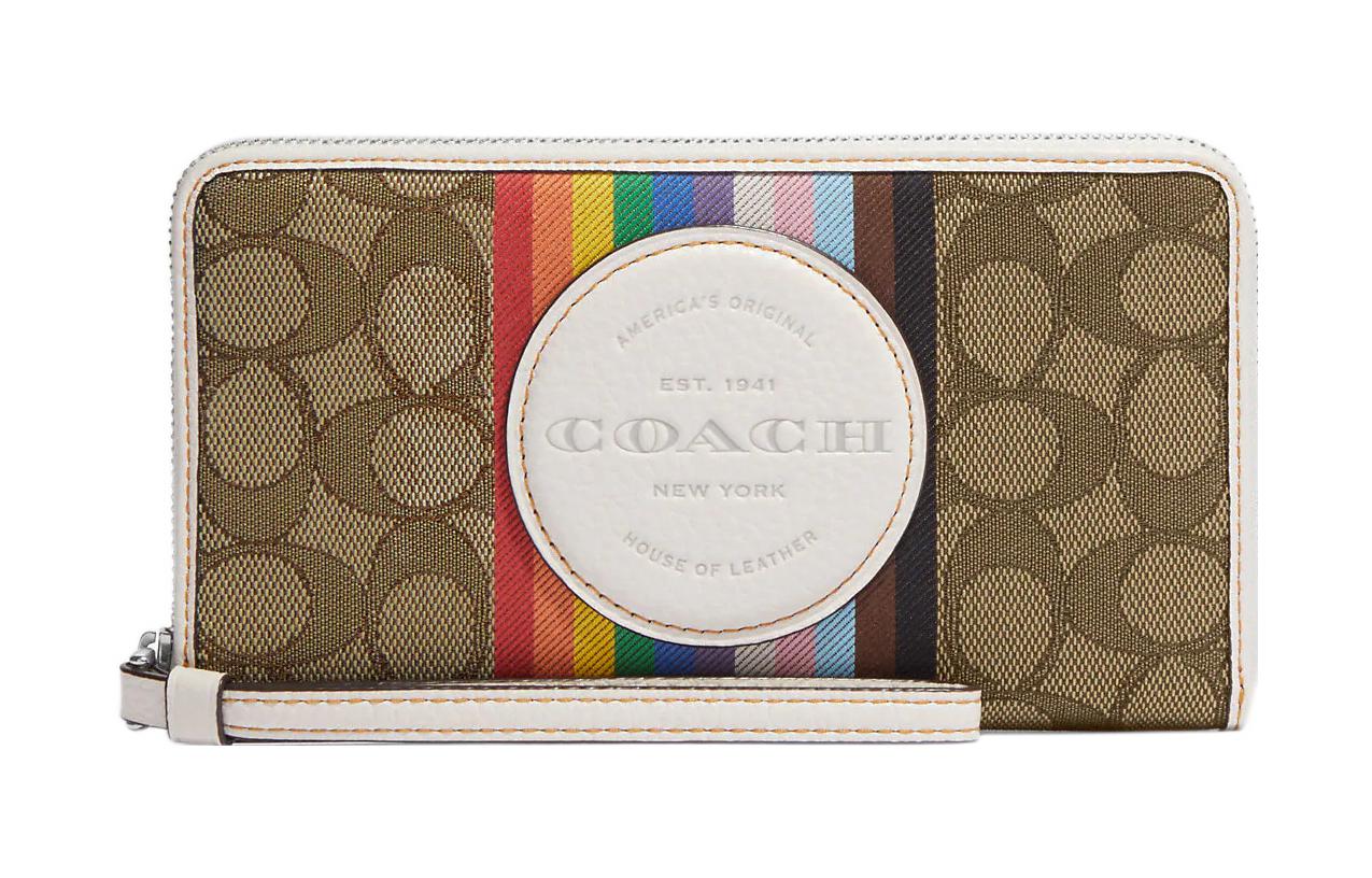 

Кошелек Dempsey Iconic Jacquard с тисненой кожей Малый размер Женский Многоцветный COACH