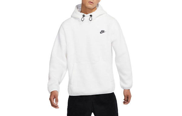 Толстовка Men's Nike Sportswear Sport Essentials+ Casual Sports Breathable Fleece Pullover White, белый — фото 3