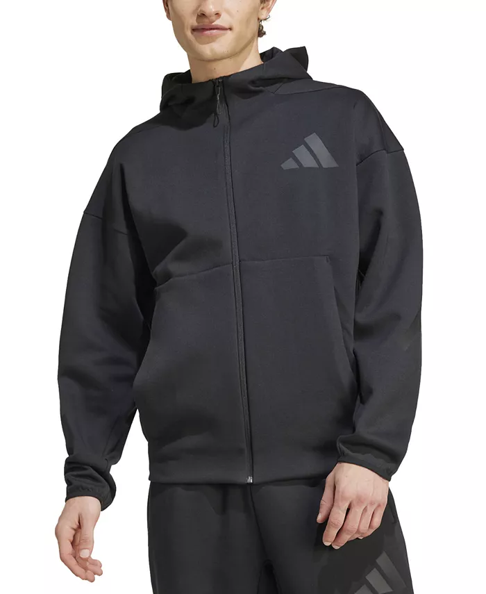 

Мужская худи Z.N.E. Classic Fit с длинным рукавом на молнии и логотипом adidas, черный